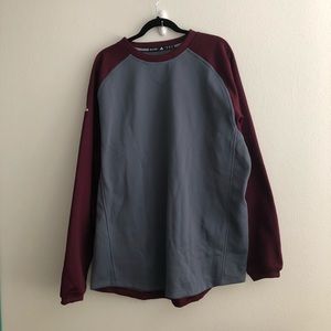 Adidas Red and Gray Crew Neck